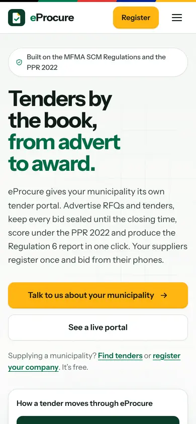 eProcure on a phone